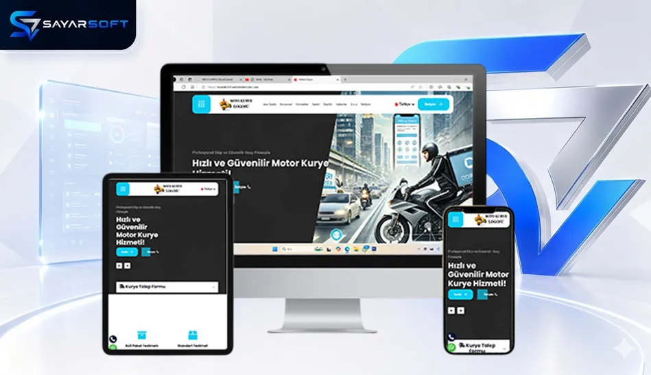 Motor Kurye ve Hızlı Teslimat Web Sitesi Paketi