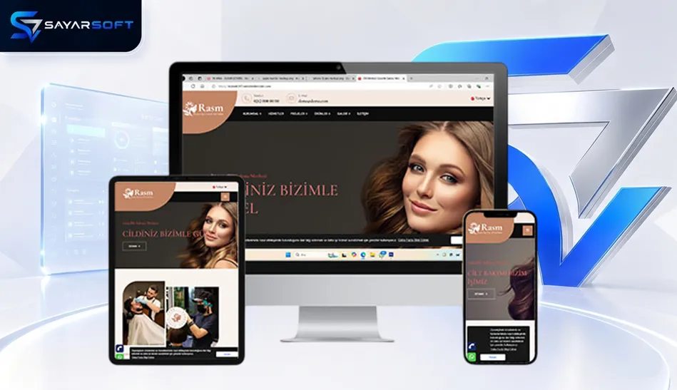 Cilt Bakım Merkezi ve Güzellik Salonu Web Sitesi Paketi