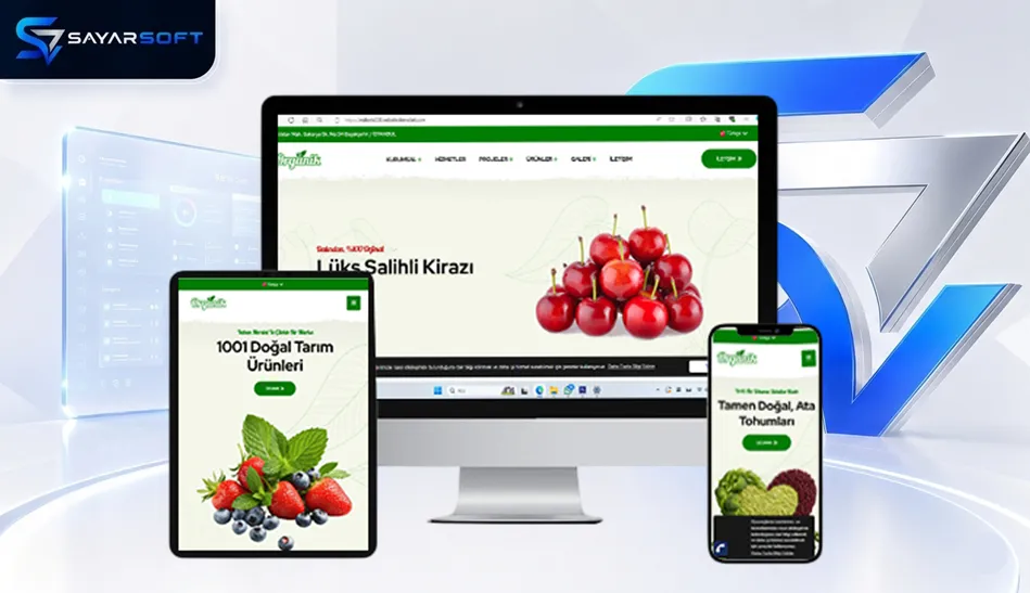 Tarım, Ziraat ve Organik Üretim Web Sitesi Paketi