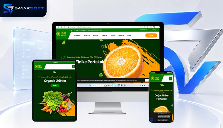 Organik Sebze Meyve Üretimi Web Sitesi Paketi