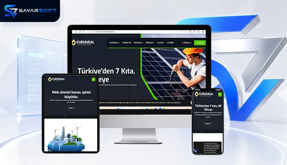 Güneş Paneli ve Enerji Firması Web Sitesi Paketi