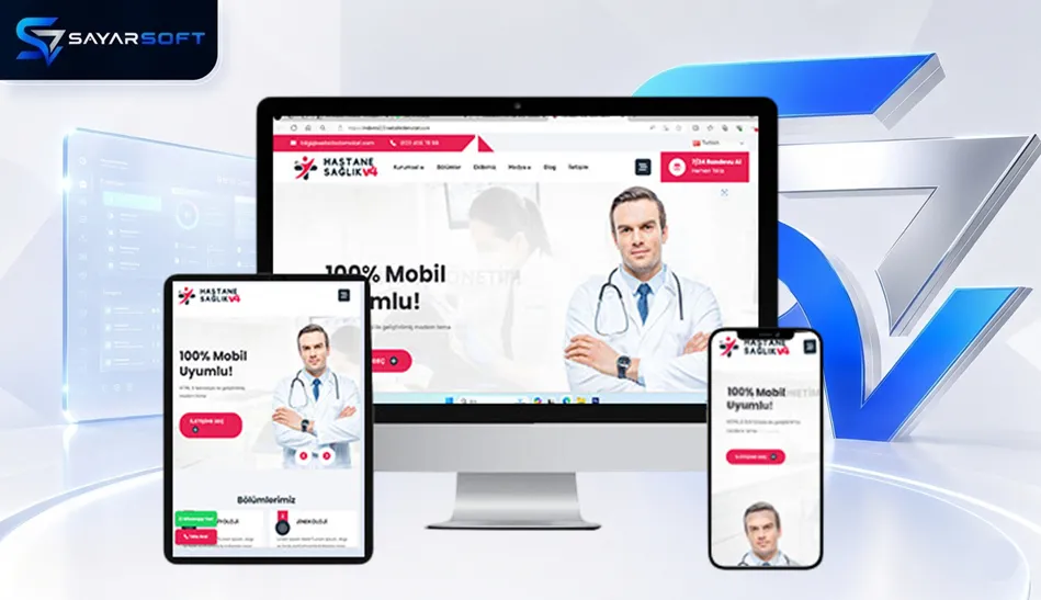 Poliklinik ve Muayenehane Hazır Web Sitesi Paketi