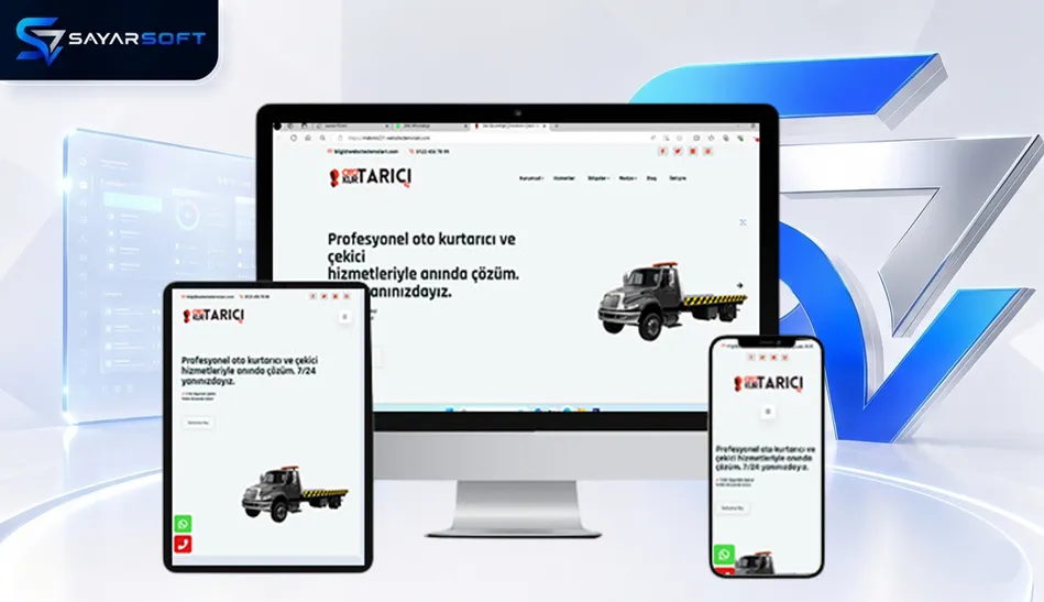 Yol Yardım ve Çekici Hazır Web Sitesi Paketi