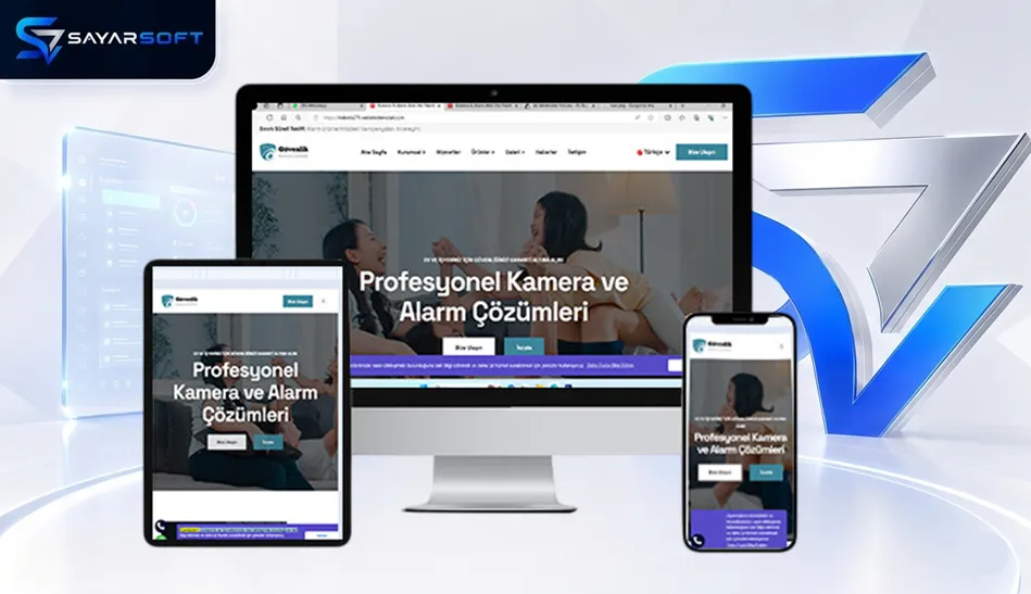 Alarm ve CCTV Kamera Sistemleri Hazır Web Sitesi Paketi