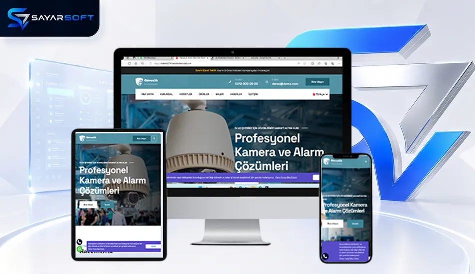 Kamera ve Alarm Sistemleri Hazır Web Sitesi Paketi