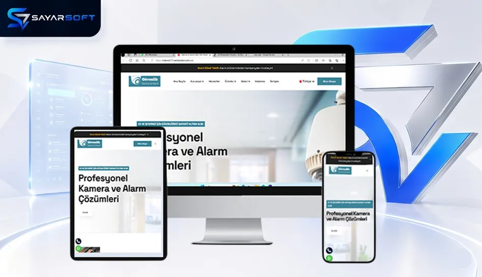 Kamera ve Alarm Sistemleri Firma Hazır Web Sitesi Paketi