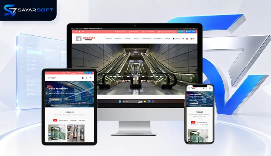 Asansör Sistemleri Hazır Web Sitesi Paketi