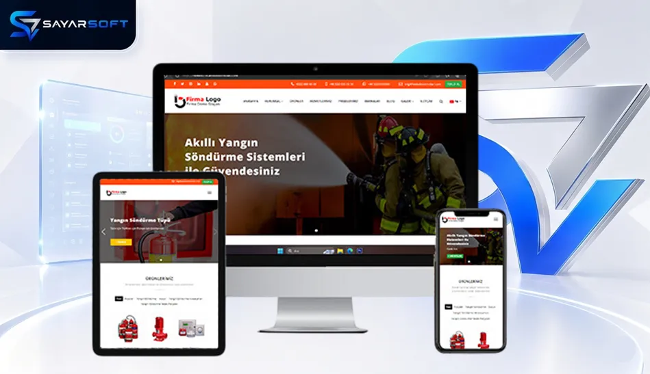 Yangın Söndürme Firması Hazır Web Sitesi Paketi