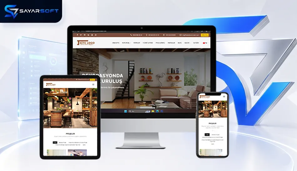 İç Mekan Dekorasyon ve Tasarım Hazır Web Sitesi Paketi