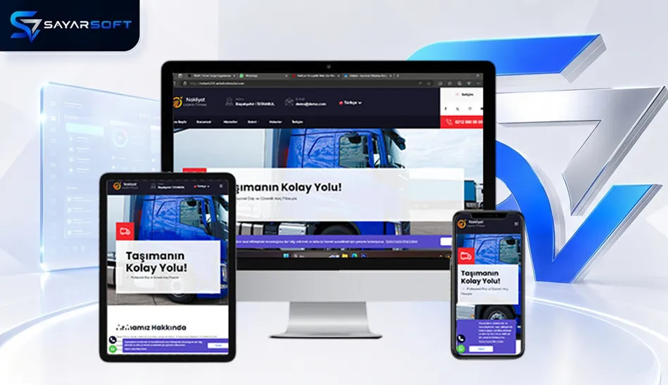 Nakliyat ve Taşımacılık Hazır Web Sitesi Paketi