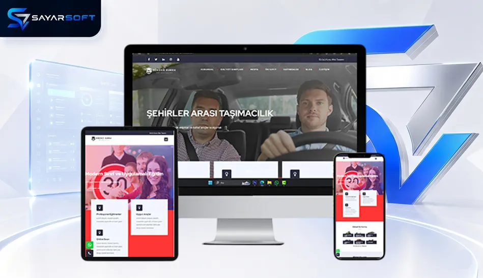 Psikoteknik ve Sürücü Kursu Hazır Web Sitesi Paketi