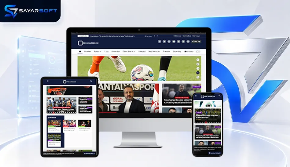 Spor Haberleri ve Spor Blogu Hazır Web Sitesi Paketi