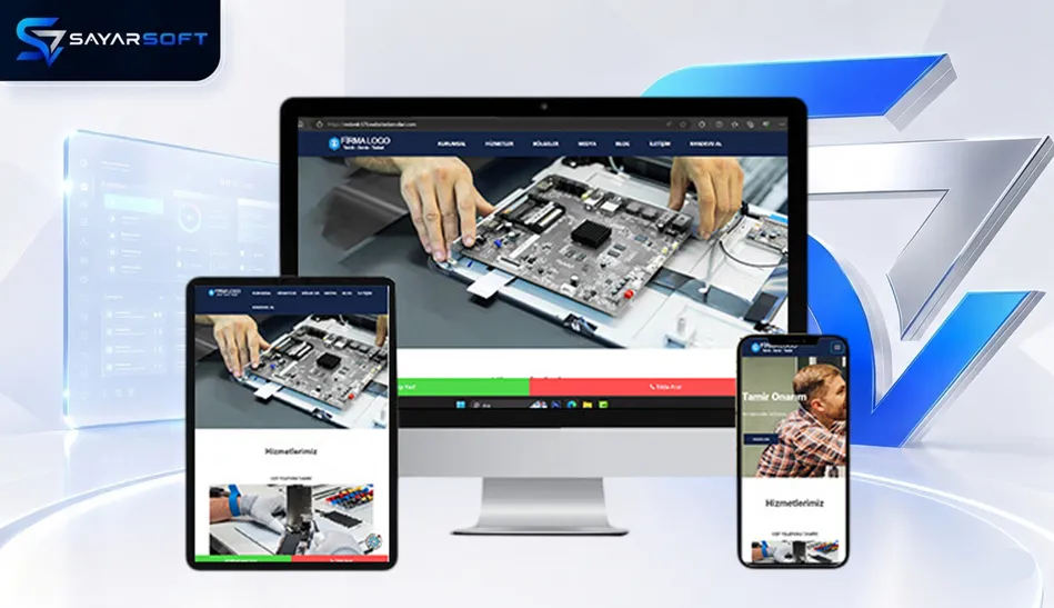 Elektronik Teknik Servis ve Tamir Web Sitesi Paketi