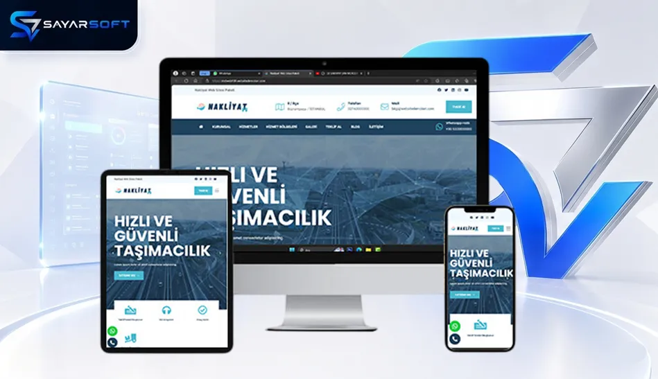 Nakliye ve Lojistik Web Sitesi Paketi