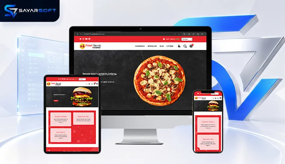 Yemek Sipariş ve Paket Servis Web Sitesi Paketi