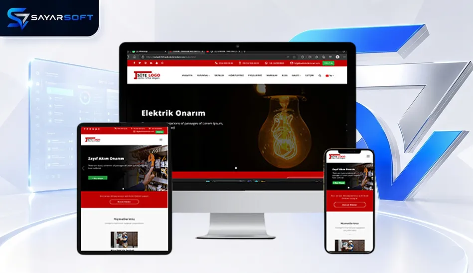 Profesyonel Elektrik Hizmetleri Web Sitesi Paketi