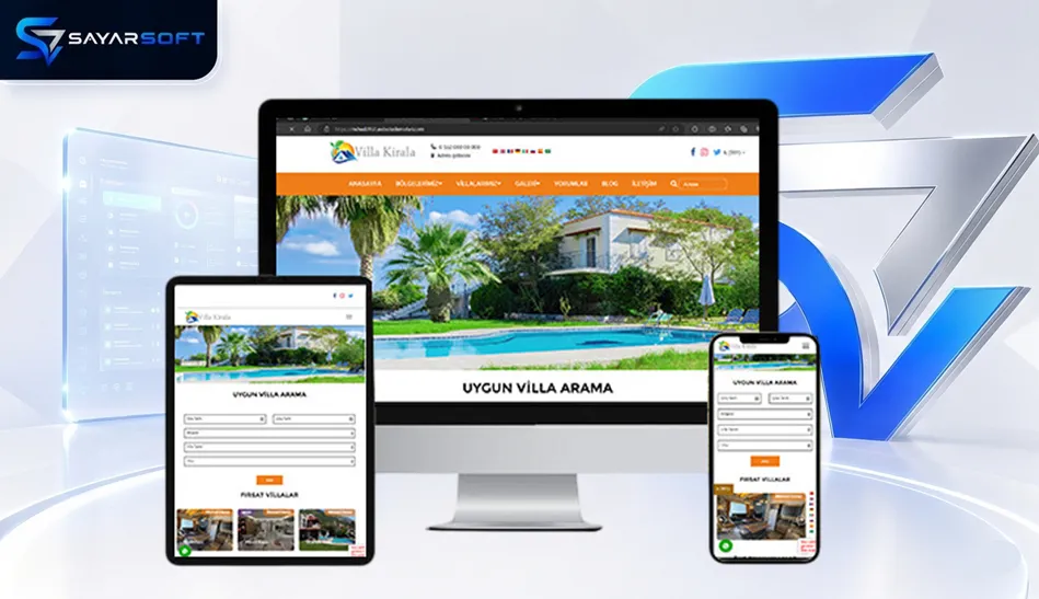 Villa Kiralama ve Tatil Rezervasyon Web Sitesi Paketi