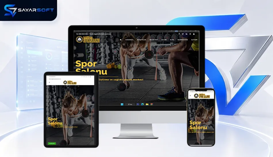 Spor Salonu ve Fitness Merkezi Web Sitesi Paketi