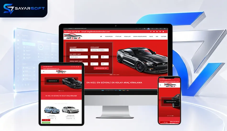 Araç Kiralama ve Rent A Car Web Sitesi Paketi