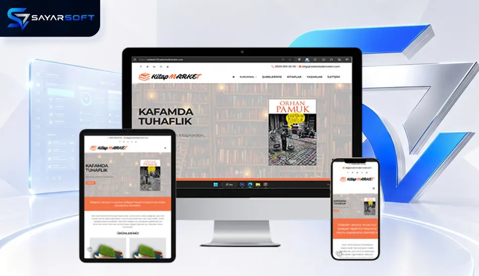 Kitapçı ve Online Kitap Satış Web Sitesi Paketi