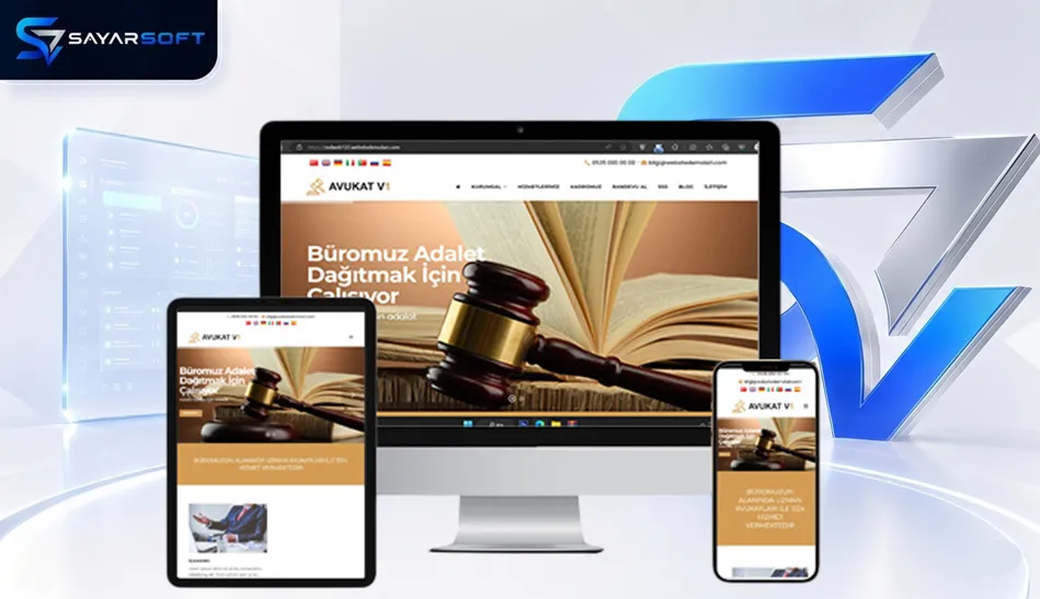 Avukatlık ve Hukuk Bürosu Web Sitesi Paketi