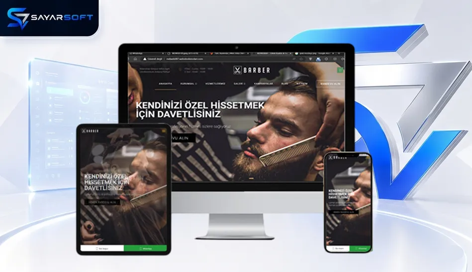 Berber ve Kuaför Web Sitesi Paketi