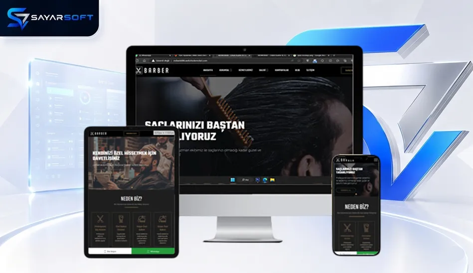 Berber Kuaför Web Sitesi Paketi