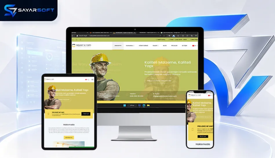 İnşaat  Yapı Web Sitesi Paketi