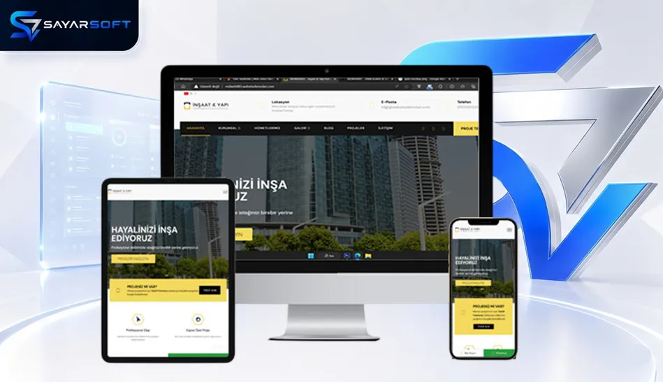 Hazır İnşaat Yapı Web Sitesi Paketi