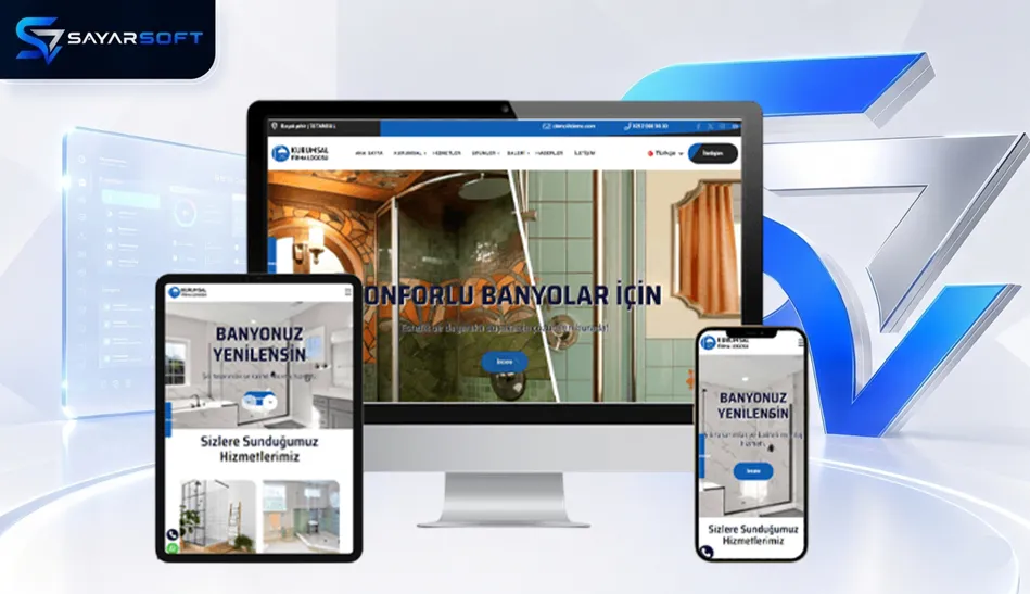 Duşakabin ve Banyo Sistemleri Hazır Web Sitesi Paketi