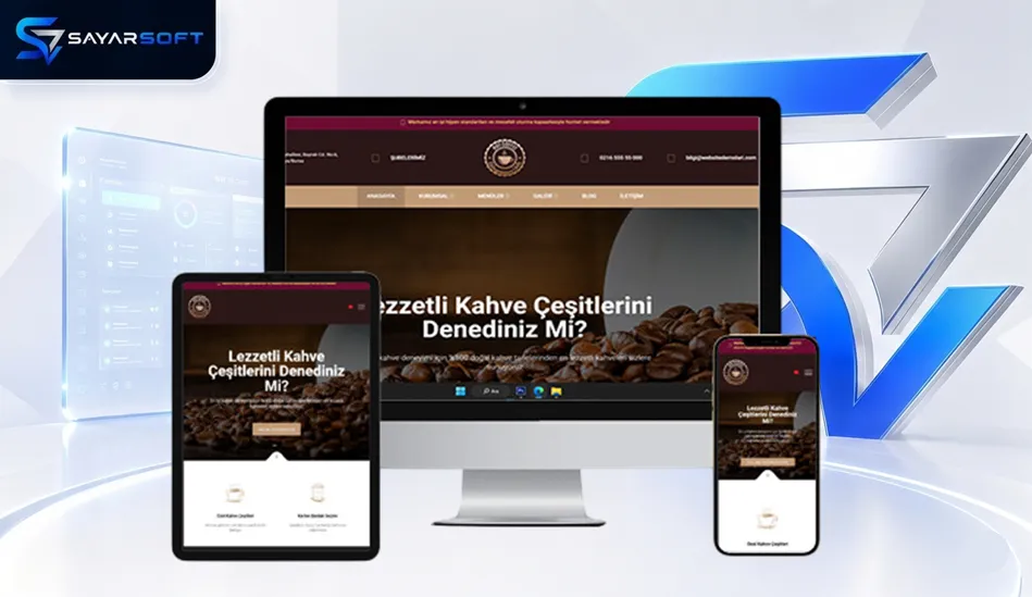 Cafe & Fastfood Web Sitesi Paketi
