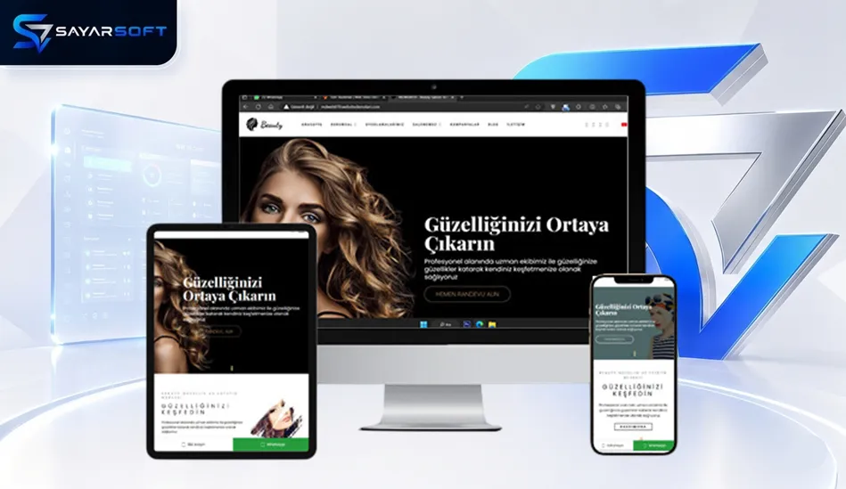 Güzellik Salonu ve Kuaför Web Sitesi Paketi