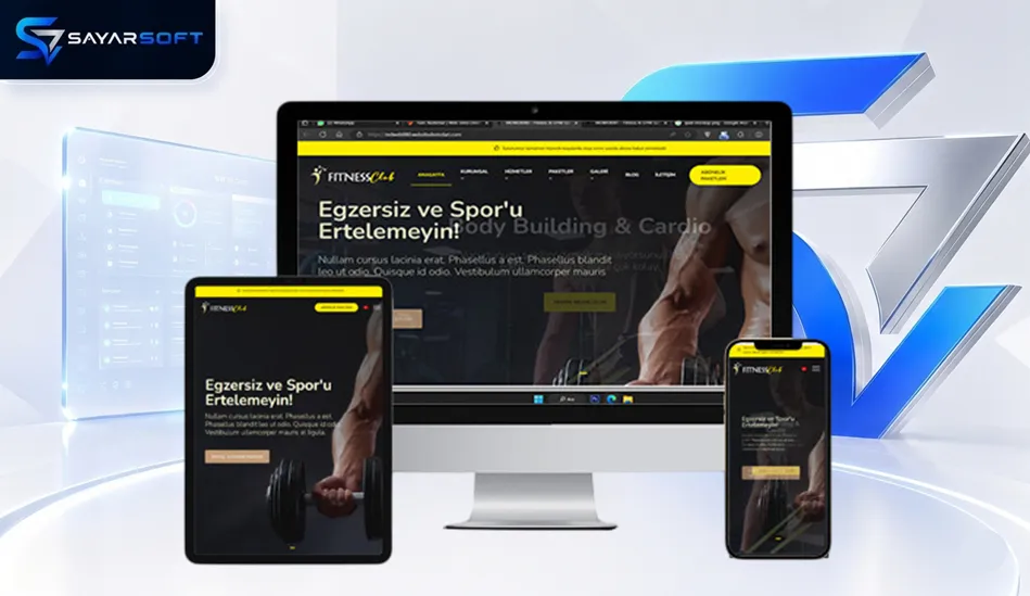 Fitness ve Spor Salonu Web Sitesi Paketi