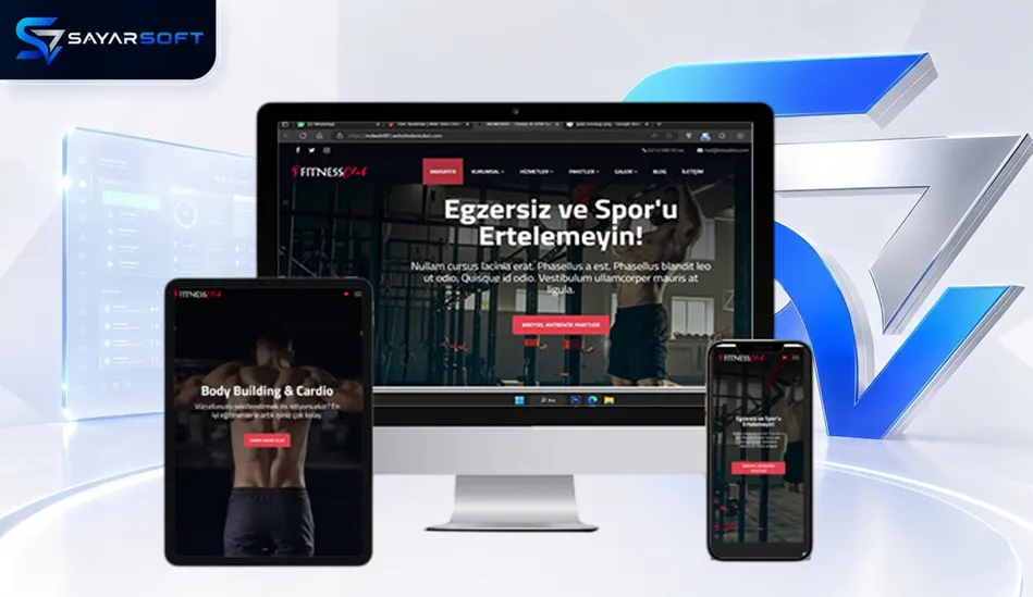 Fitness & Gym Salonu Web Sitesi Paketi