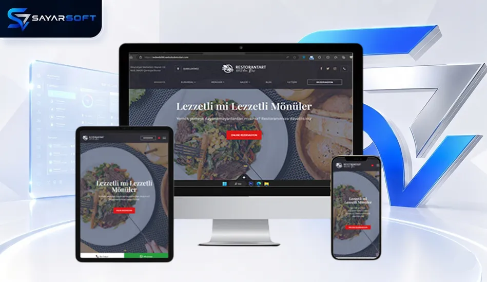 Hazır Cafe & Restoran Web Sitesi Paketi