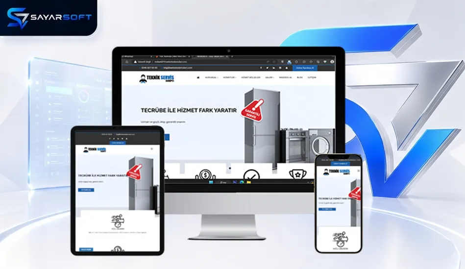Hazır Teknik Servis ve Tamirci Web Sitesi Paketi