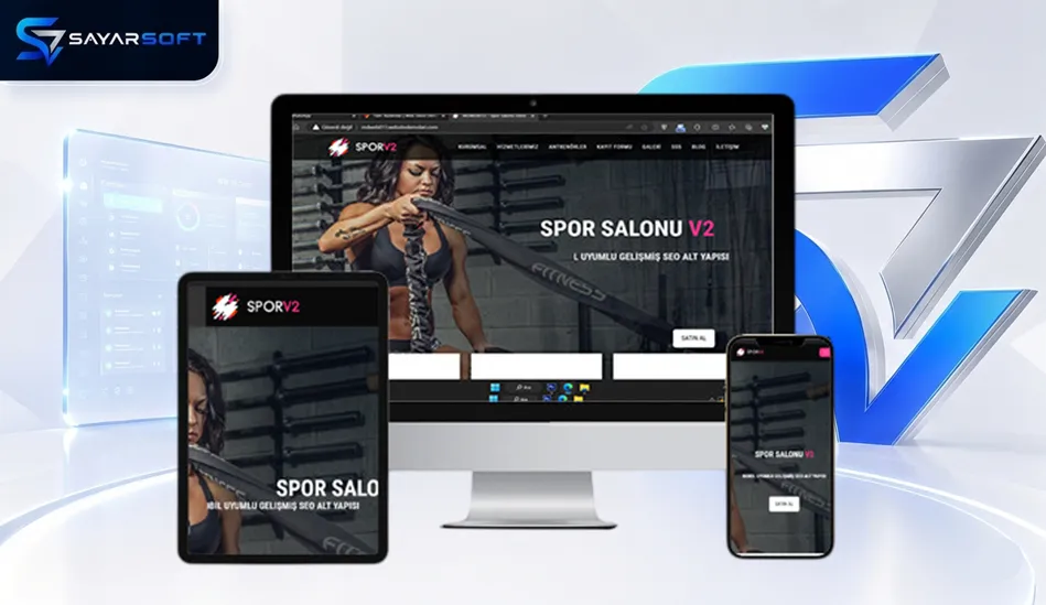 Hazır Spor Salonu ve Fitness Web Sitesi Paketi