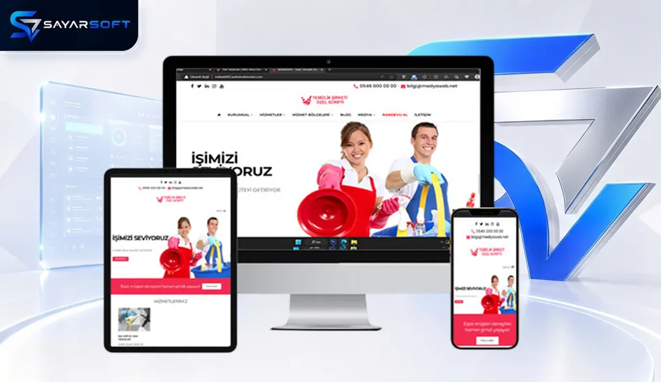 Hazır Temizlik Web Sitesi Paketi