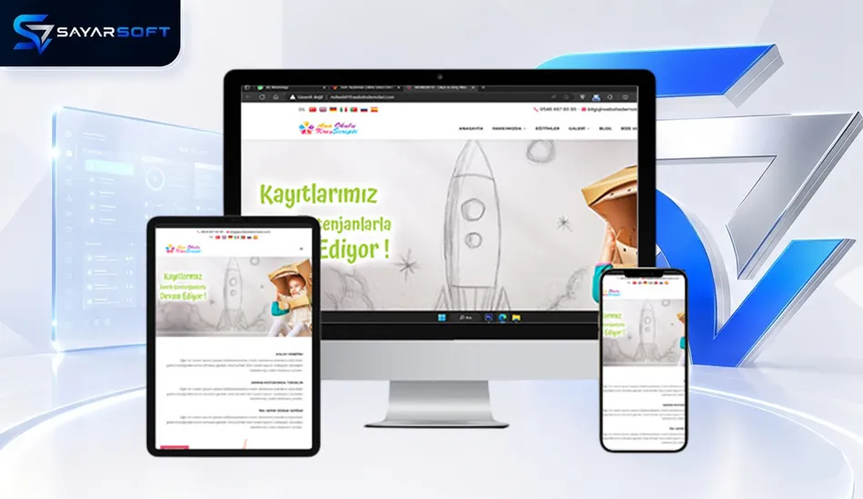 Hazır Okul, Kreş Anaokulu Web Sitesi Paketi