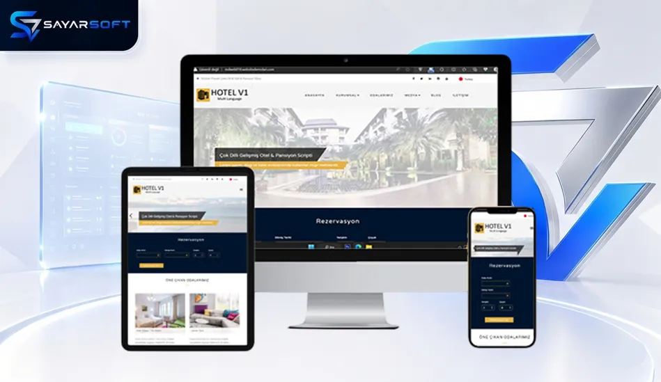 Hazır Otel  Konaklama Web Sitesi Paketi