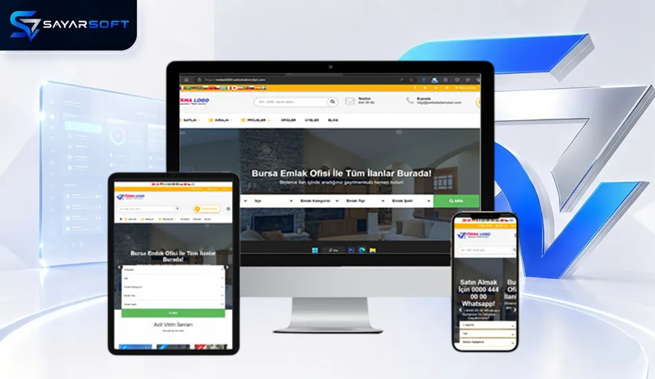 Emlak  Gayrimenkul Web Sitesi Paketi